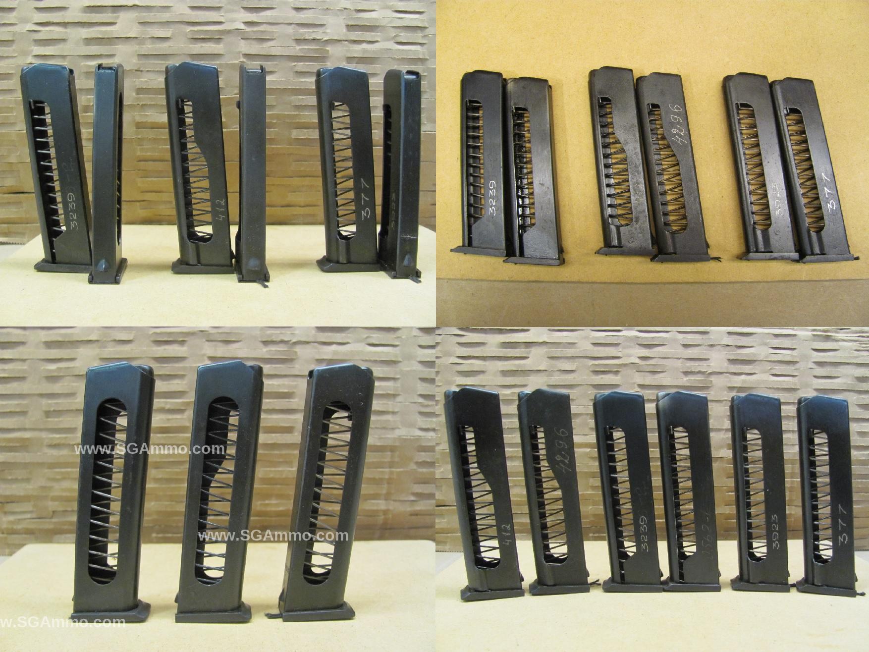Used Condition 8 Round Military Surplus Makarov Magazine - Mix Military Manufacturers - Russian, E. German, Bulgarian or Chinese - Grade 1